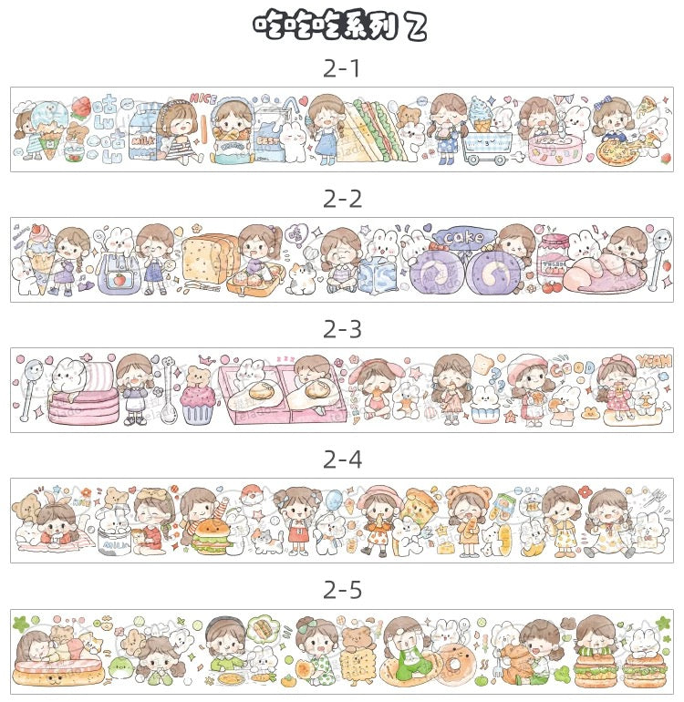 Abu Washi Tape Blind Box - Abu Eat Eat Eat Series