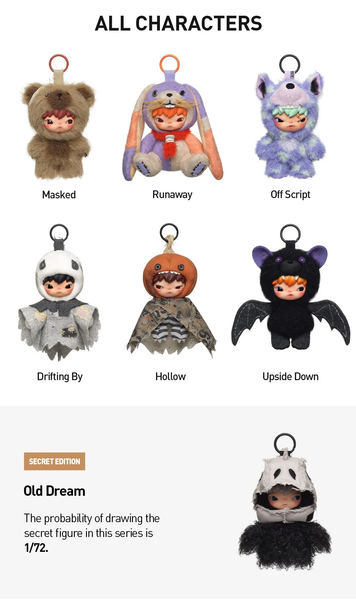 Hirono After Dark Series Plush Doll Pendant Blind Box