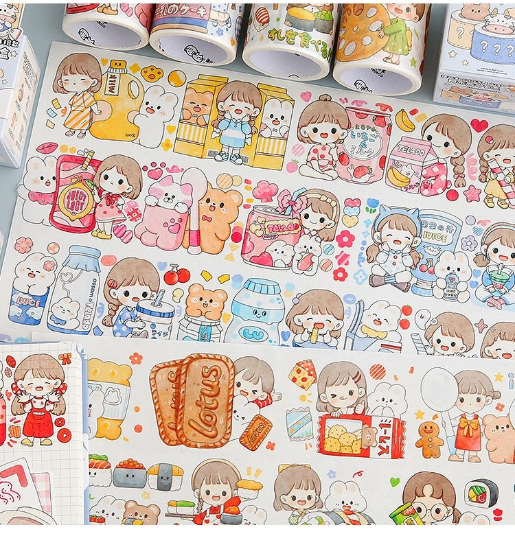 Abu Washi Tape Blind Box - Abu Eat Eat Eat Series