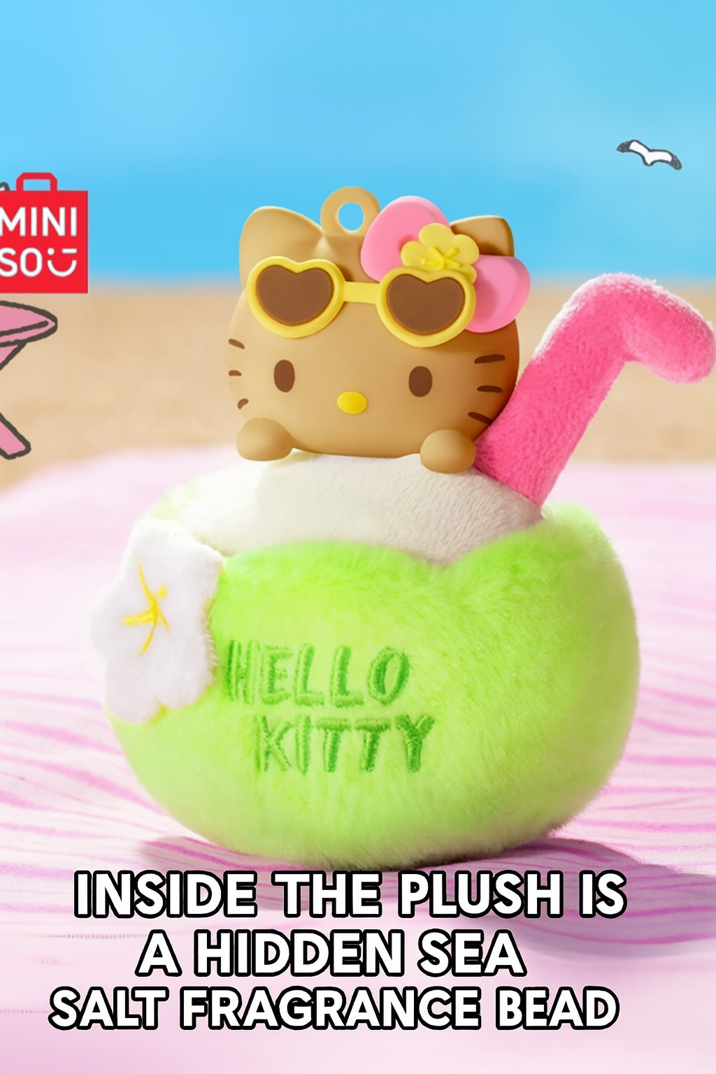 HELLO KITTY Summer Black Leather Series Plush Aromatherapy Blind Box