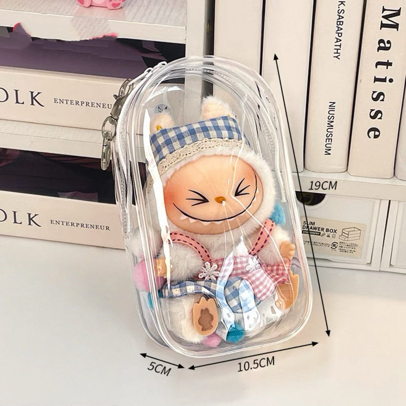 Dustproof Storage Hanging Protective Keychain Bag