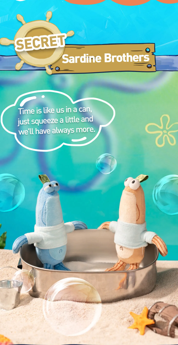 POP MART Bikini Bottom Buddies Whimsical Plush Blind Box