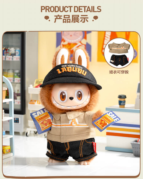 Labubu The Monster Wacky Mart Staff Series Vinyl Plush Pendent by POP MART