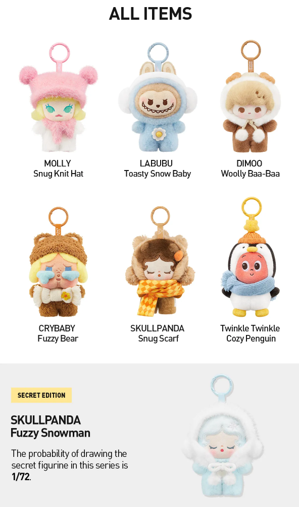 POP BEAN Fluffy & Cozy Series-Plush Pendant Blind Box