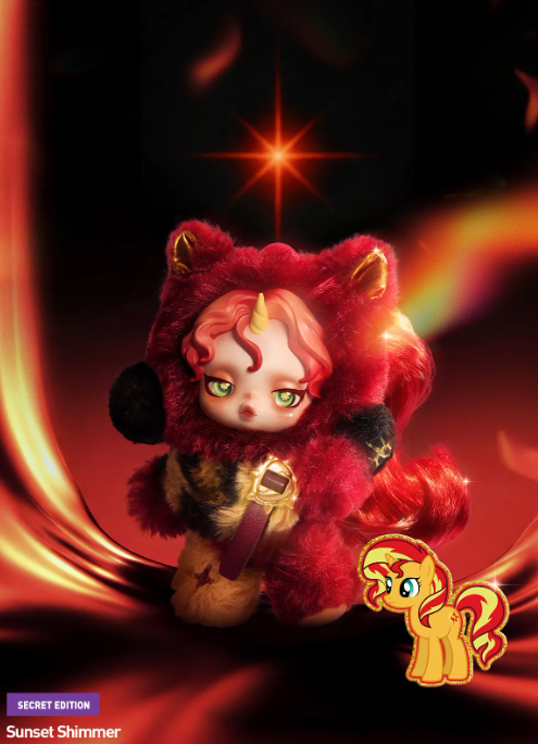 SKULLPANDA × My Little Pony Series Plush Doll Pendant