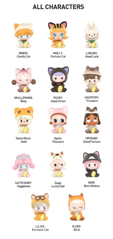 POP BEAN Lucky Cat Series Blind Bag (5PCS / Bag)