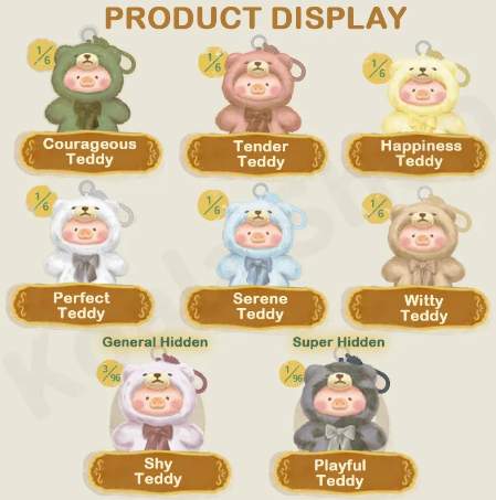Lulu The Piggy Vintage Teddy Shop Vinyl Plush Pendant Blind Box