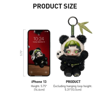 SKULLPANDA Lazy Panda Plush Doll Pendant