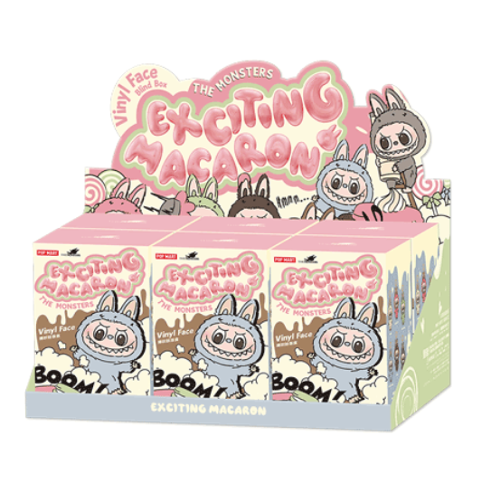 POP MART authentic Labubu blind boxes Exciting Macaron Vinyl Face collectible toys display