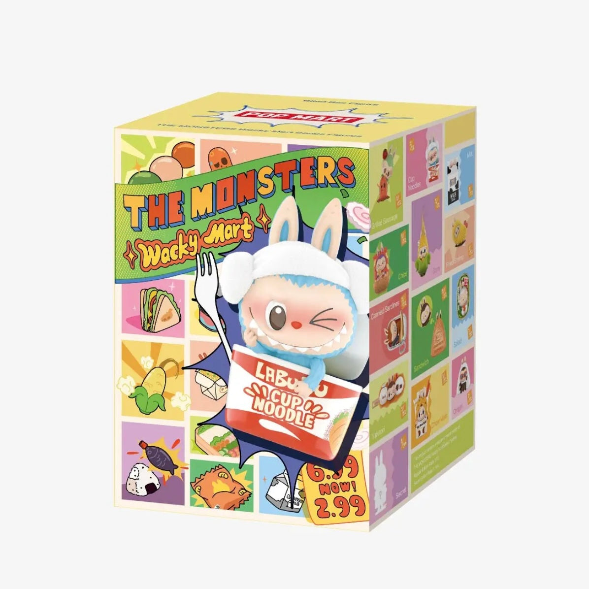 POP MART Labubu Wacky Mart Series blind box featuring collectible monster character with food-themed design