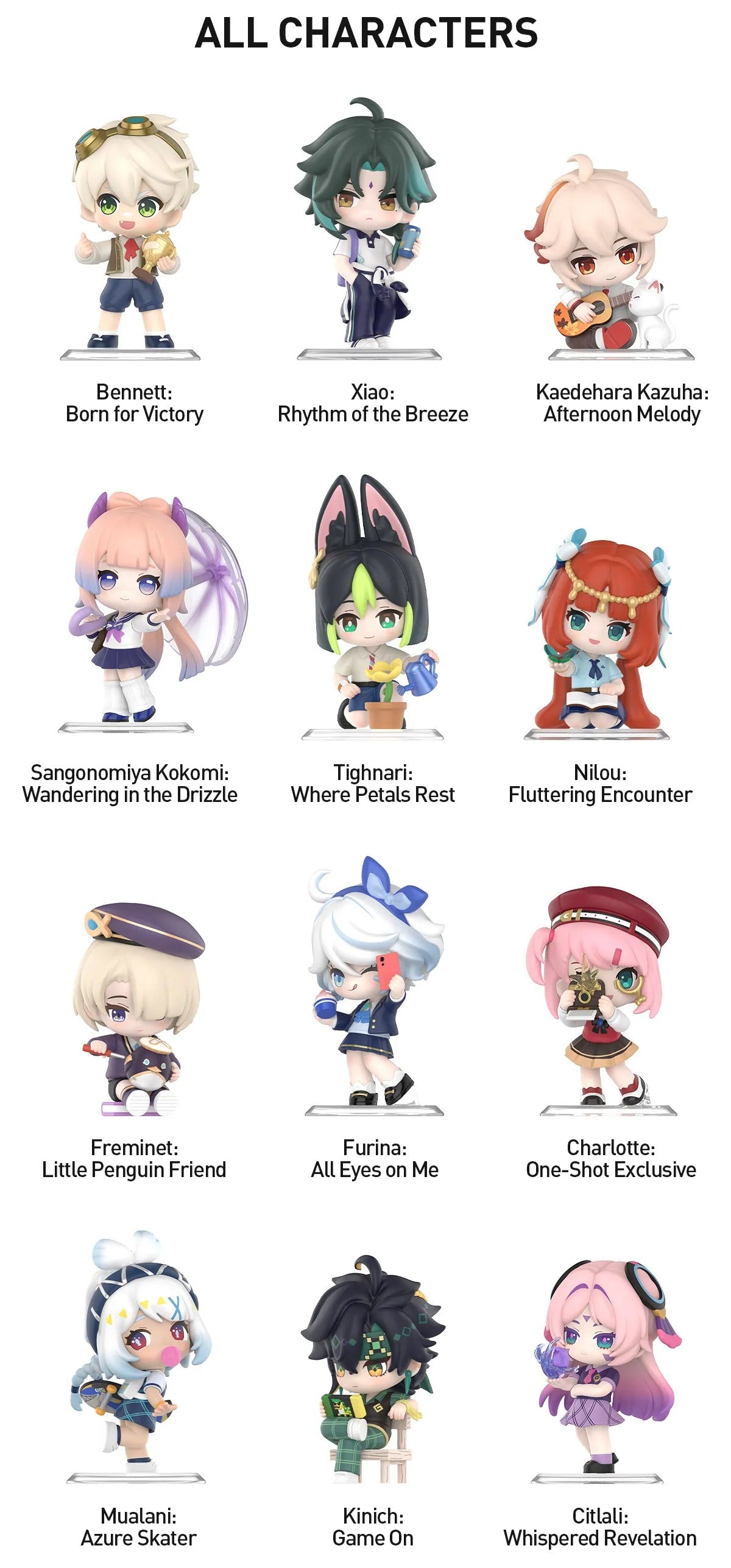 [PRE ORDER] Genshin Impact Academy's Light and Shadow Poetry Chibi Series Blind Box
