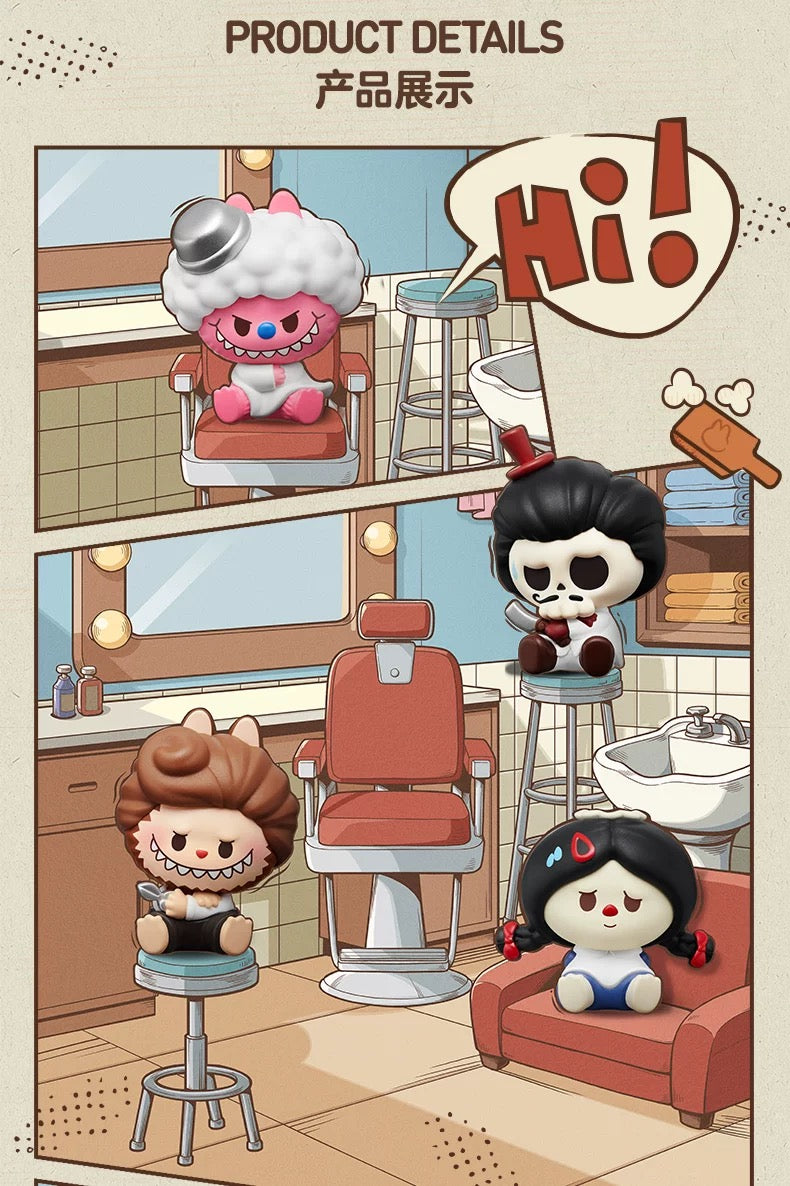 POP BEAN The Monsters Labubu Hair Salon Mini Bean Series Figure Blind Box