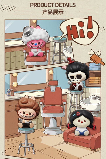 POP BEAN The Monsters Labubu Hair Salon Mini Bean Series Figure Blind Box