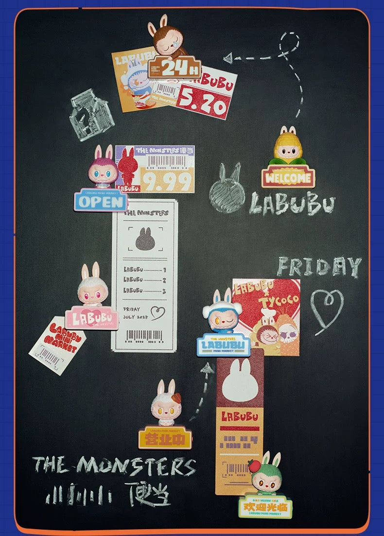 Labubu THE MONSTERS Wacky Mart Series-Fridge Magnet Blind Box