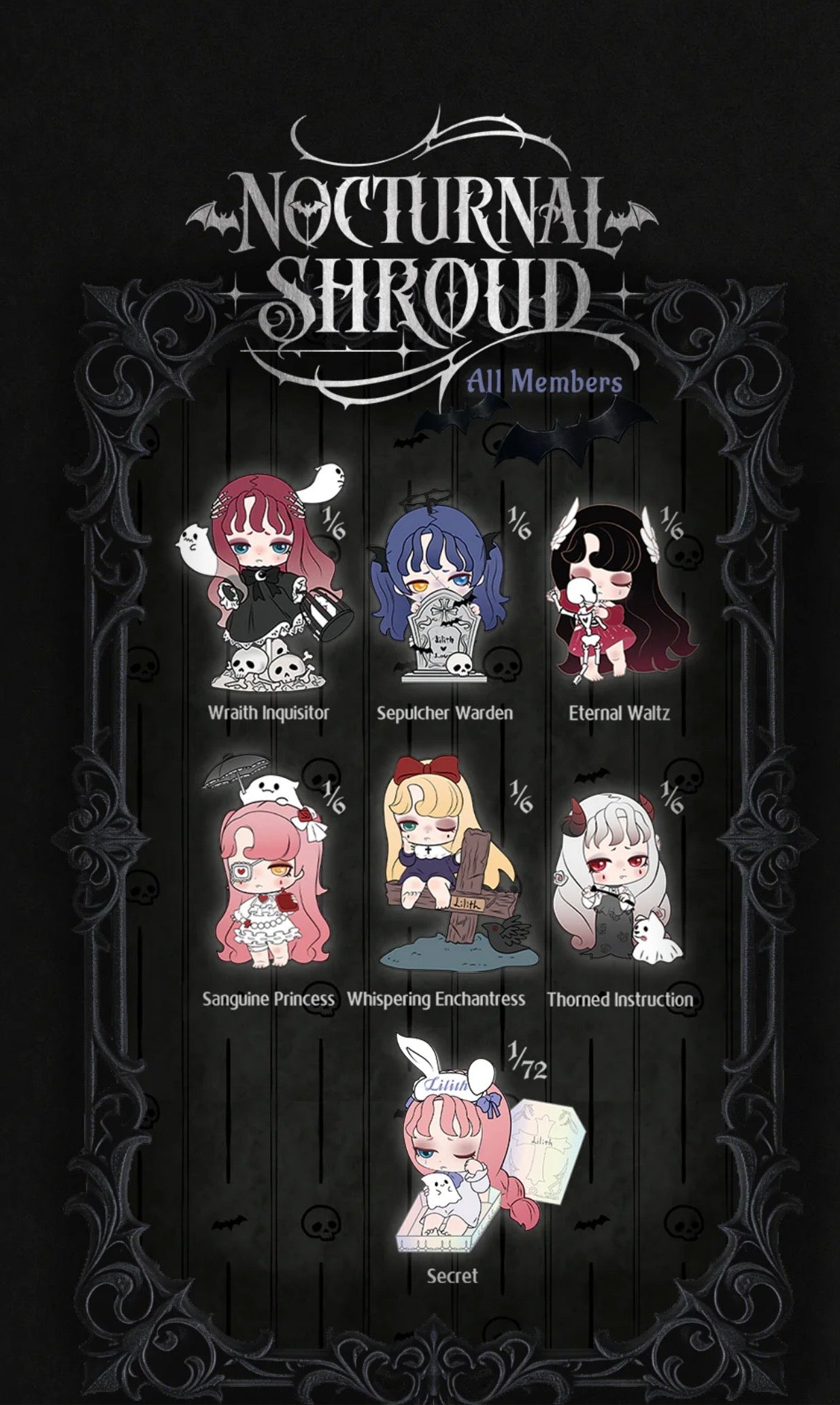 Lilith Nocturnal Shroud Series Figures Blind Box