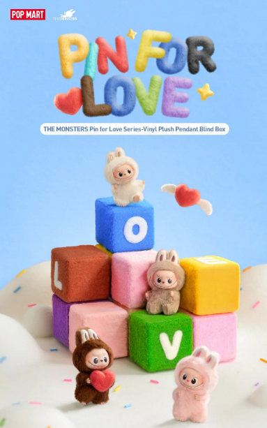 THE MONSTERS Pin for Love Series-Vinyl Plush Pendant Blind Box