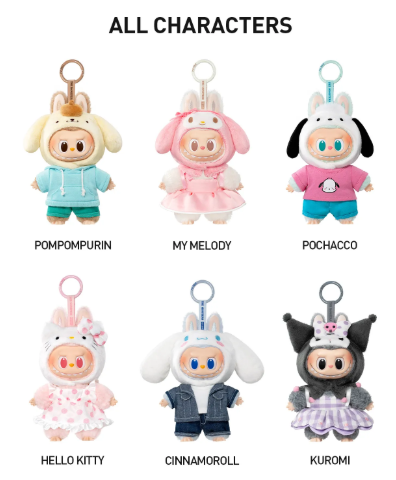 THE MONSTERS × Hello Kitty and Friends Series-Vinyl Plush Pendant Blind Box by POP MART