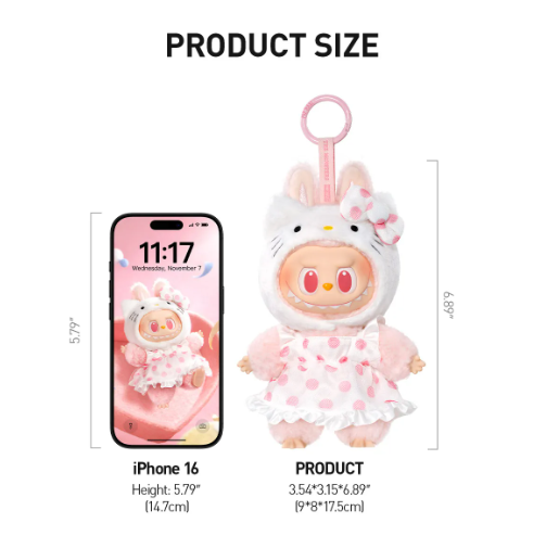 THE MONSTERS × Hello Kitty and Friends Series-Vinyl Plush Pendant Blind Box by POP MART