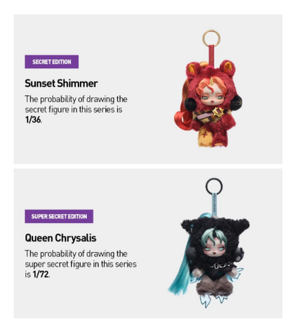 SKULLPANDA × My Little Pony Series Plush Doll Pendant