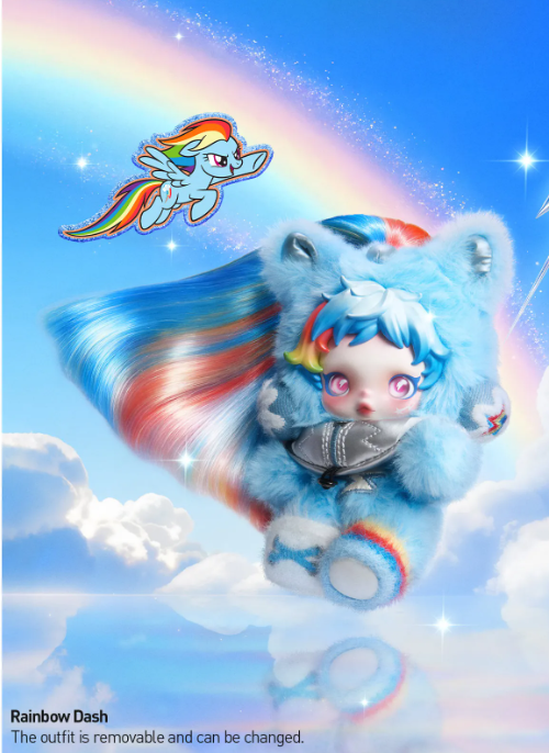 SKULLPANDA × My Little Pony Series Plush Doll Pendant