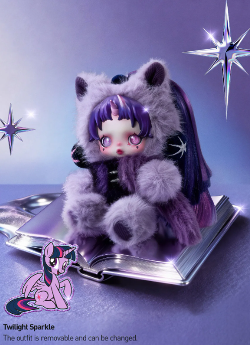 SKULLPANDA × My Little Pony Series Plush Doll Pendant
