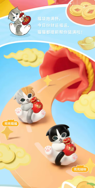 [Pre Order] Mofusand Lucky Cat Series Mini Cat Head Blind Box (3PCS/Box)