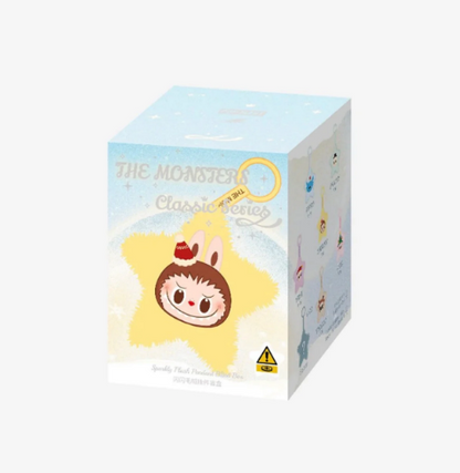 POP MART blind box collectibles featuring The Monsters Classic Series mystery toy packaging