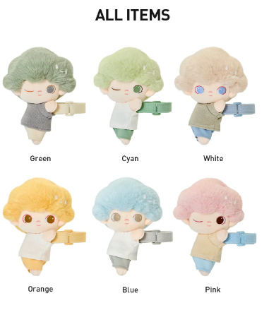 POP MART Dimoo Cloud Companion series figurine collection in green cyan white orange blue and pink colors