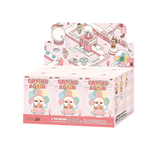 POP MART Crying Again collectible blind box display featuring 6 designs authentic blind box collectibles Canada