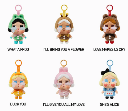 POP MART authentic blind box collectibles Canada featuring six cute character keychains with different costumes and expressions